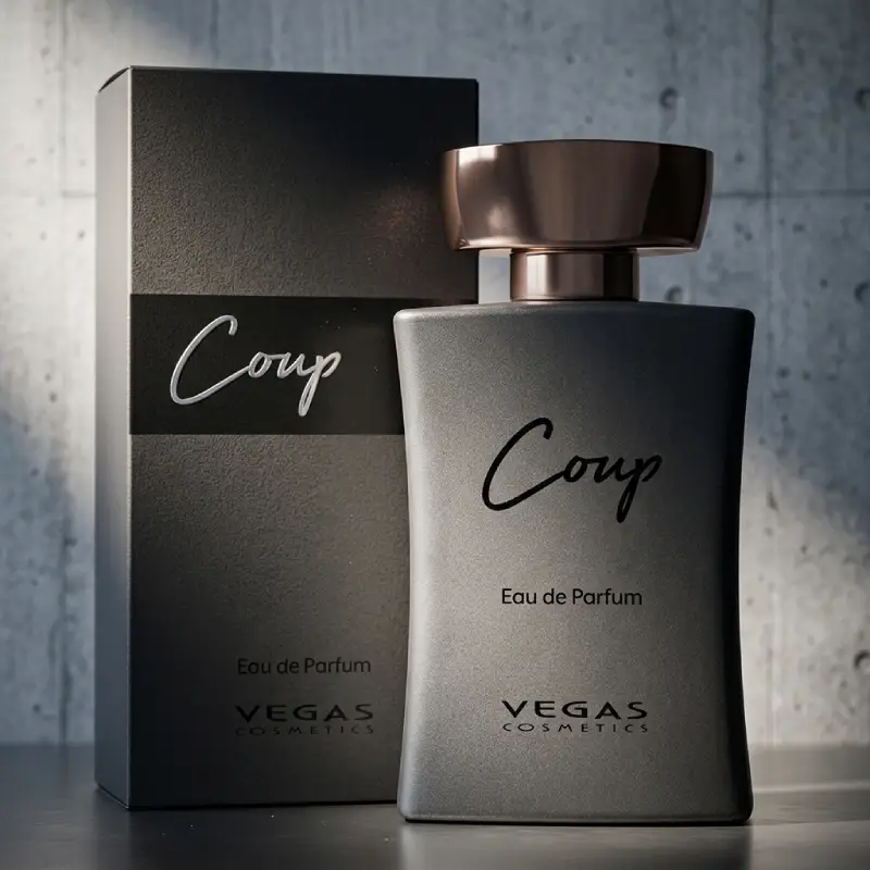 Das Foto zeigt das Eau de Parfum "Coup" von Vegas Cosmetics